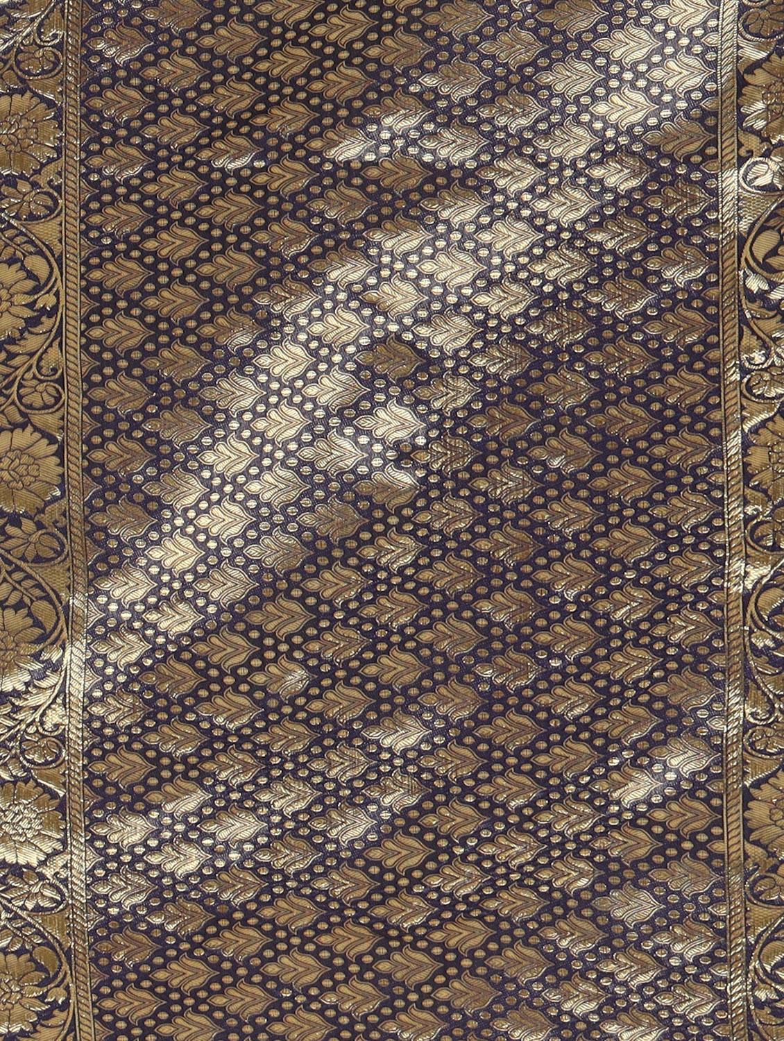 jacquard work kanjivaram saree with blouse - 18022042 - Standard Image - 4