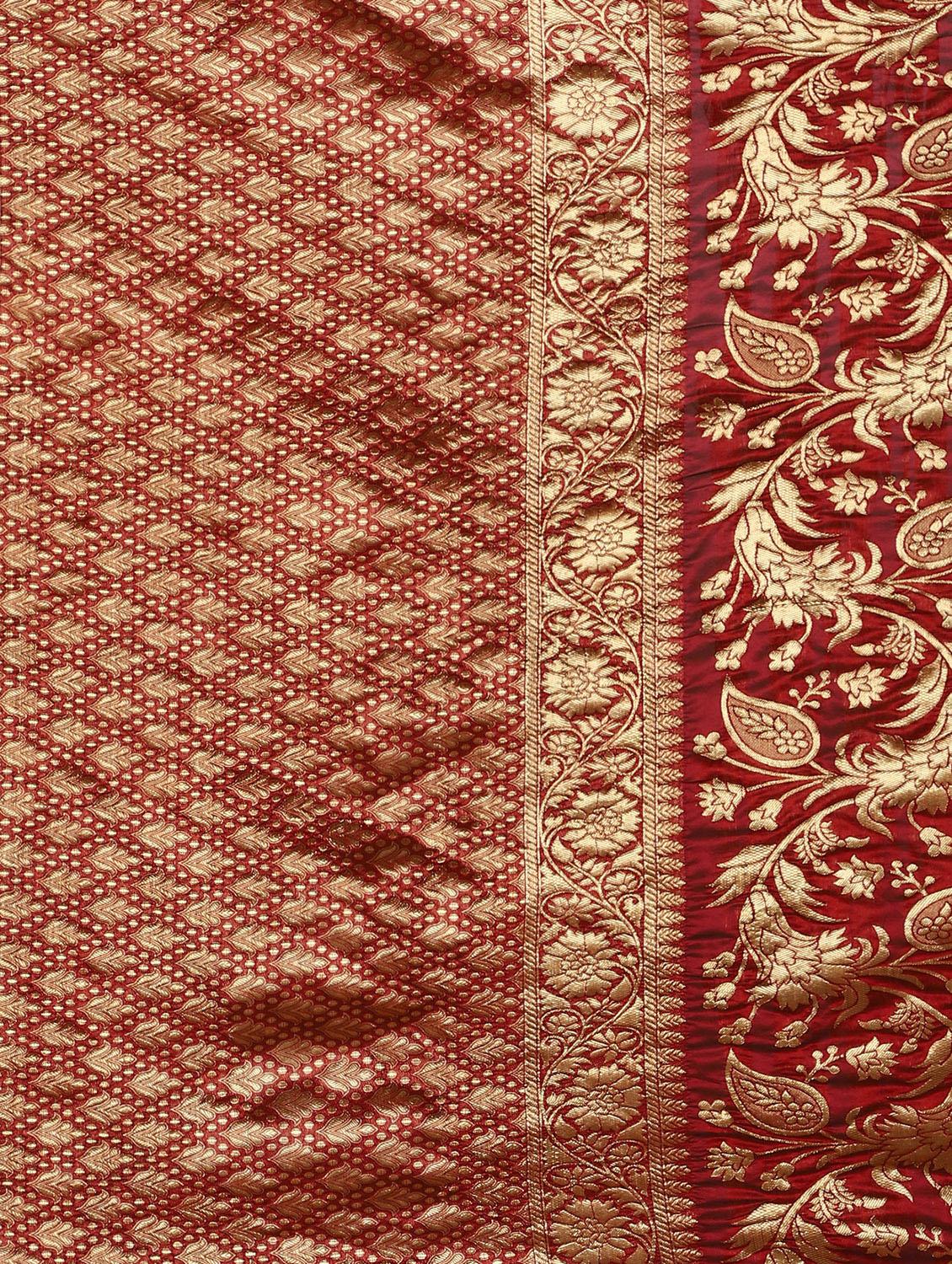 jacquard work kanjivaram saree with blouse - 18022043 - Standard Image - 4