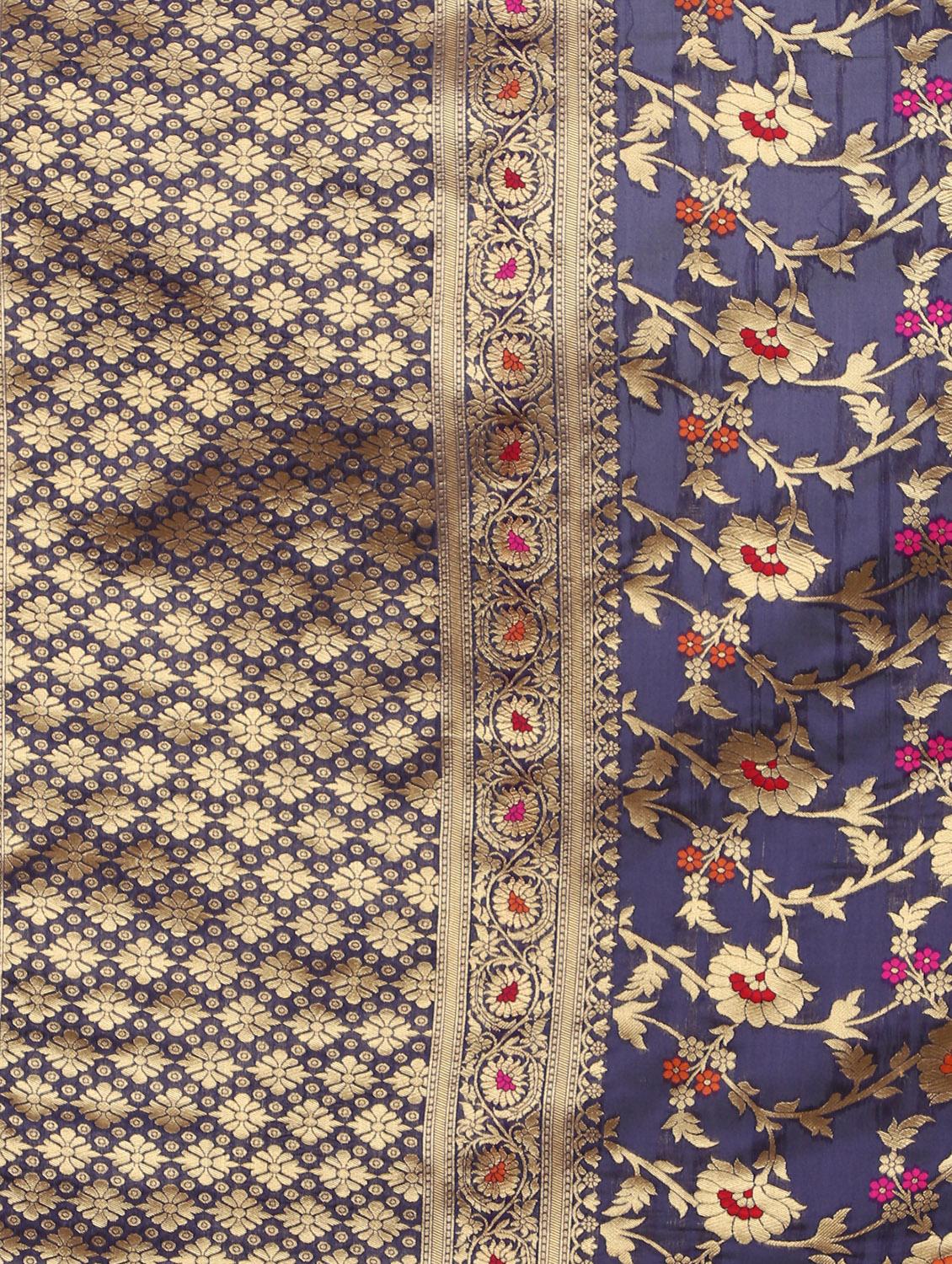 jacquard work kanjivaram saree with blouse - 18022046 - Standard Image - 4