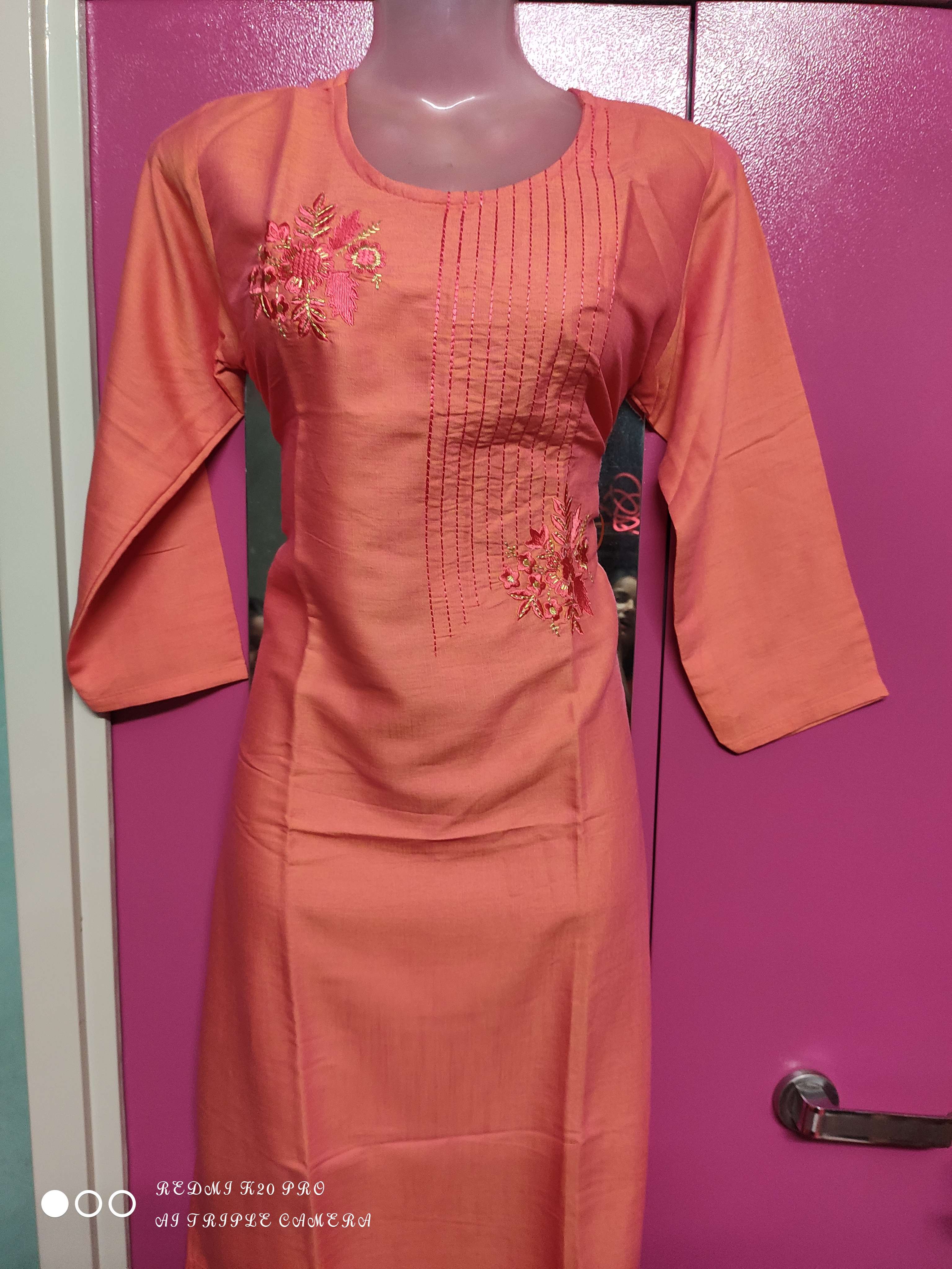 pink net kurta - 18022290 -  Standard Image - 1