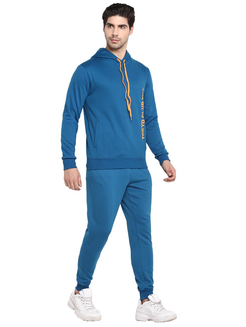 blue printed track pant full length track suit - 18022483 -  Standard Image - 1