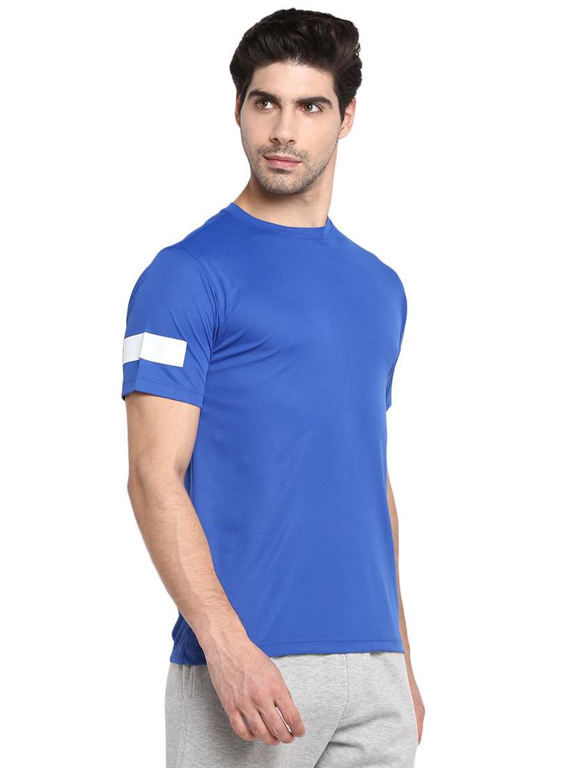 ai aqua blue solid t-shirt - 18022610 -  Standard Image - 1