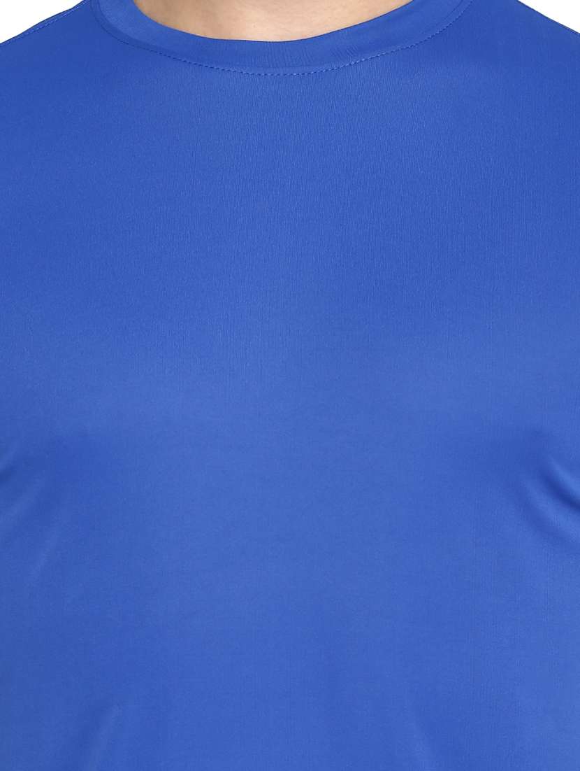 ai aqua blue solid t-shirt - 18022610 -  Standard Image - 4