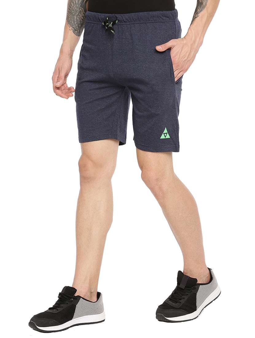 blue solid shorts - 18023347 -  Standard Image - 1