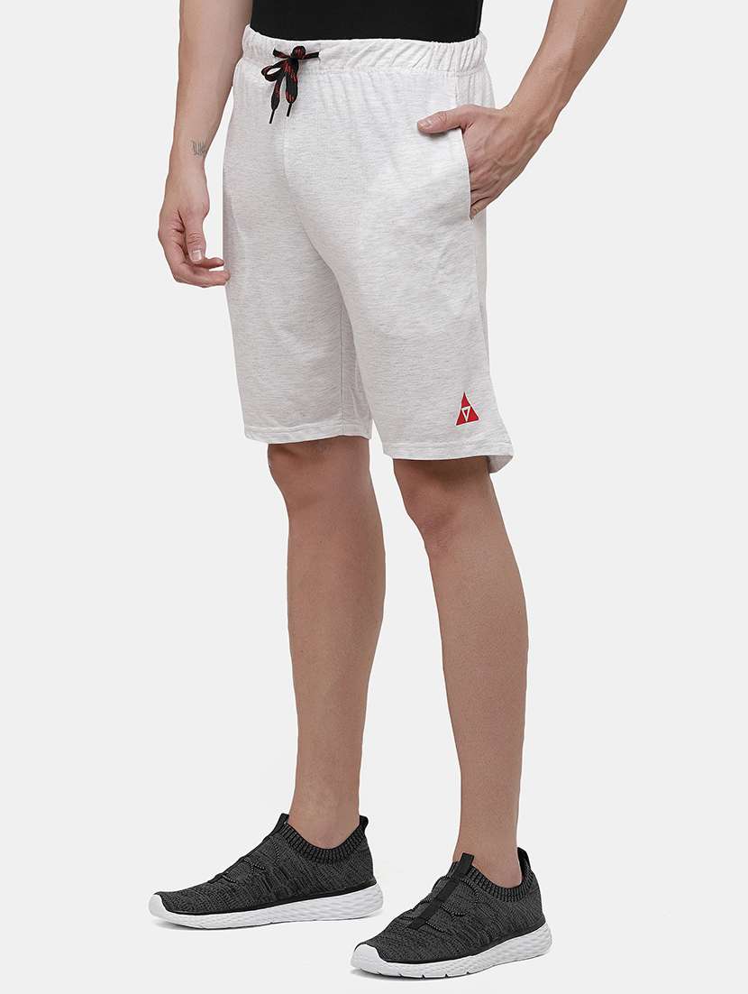 white solid shorts - 18023348 - Standard Image - 1