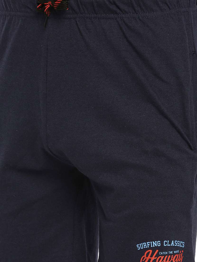 navy blue printed shorts - 18023352 -  Standard Image - 4