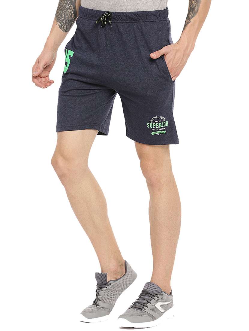 blue printed shorts - 18023353 - Standard Image - 1