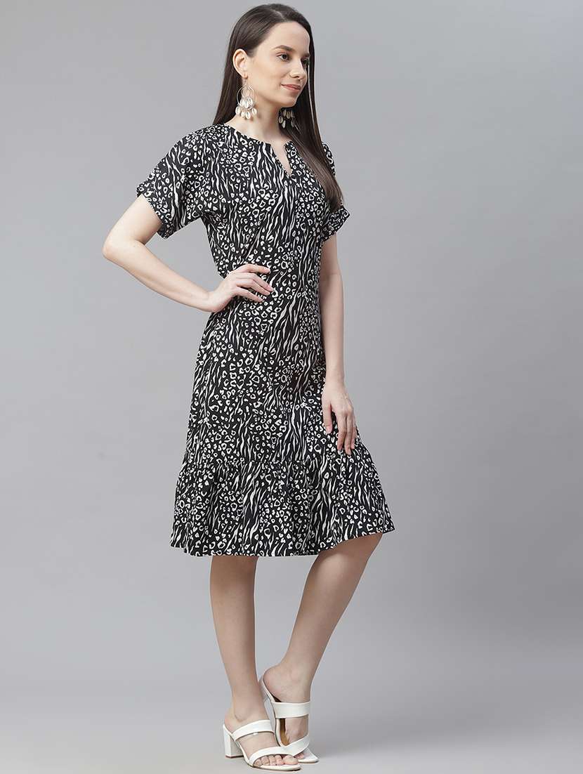 women's animal print dress - 18024284 - Standard Image - 1