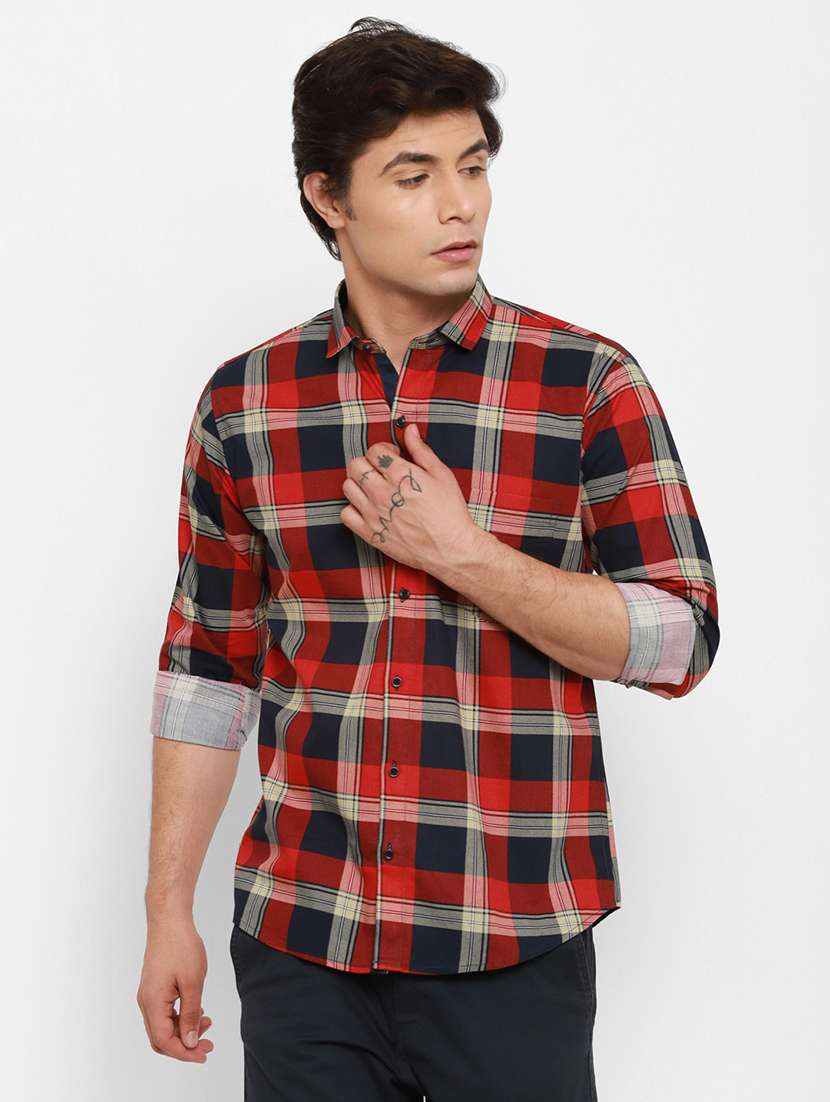 mens checks casual shirt