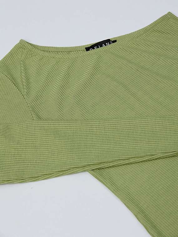 single sleeved solid bodycon dress - 18024756 -  Standard Image - 4