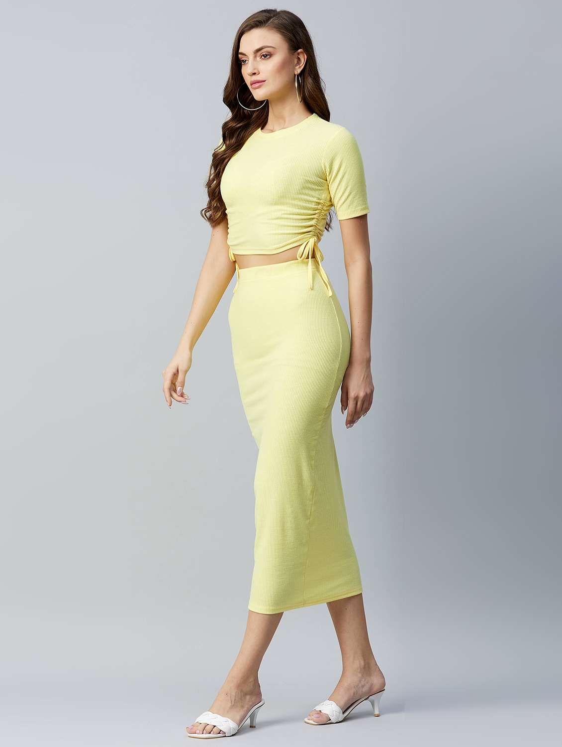 ruched top with solid skirt set  - 18024911 -  Standard Image - 1