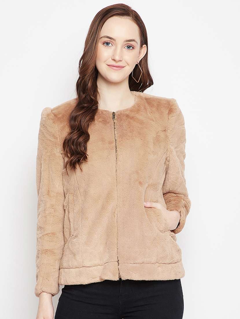 zip up solid casual blazer