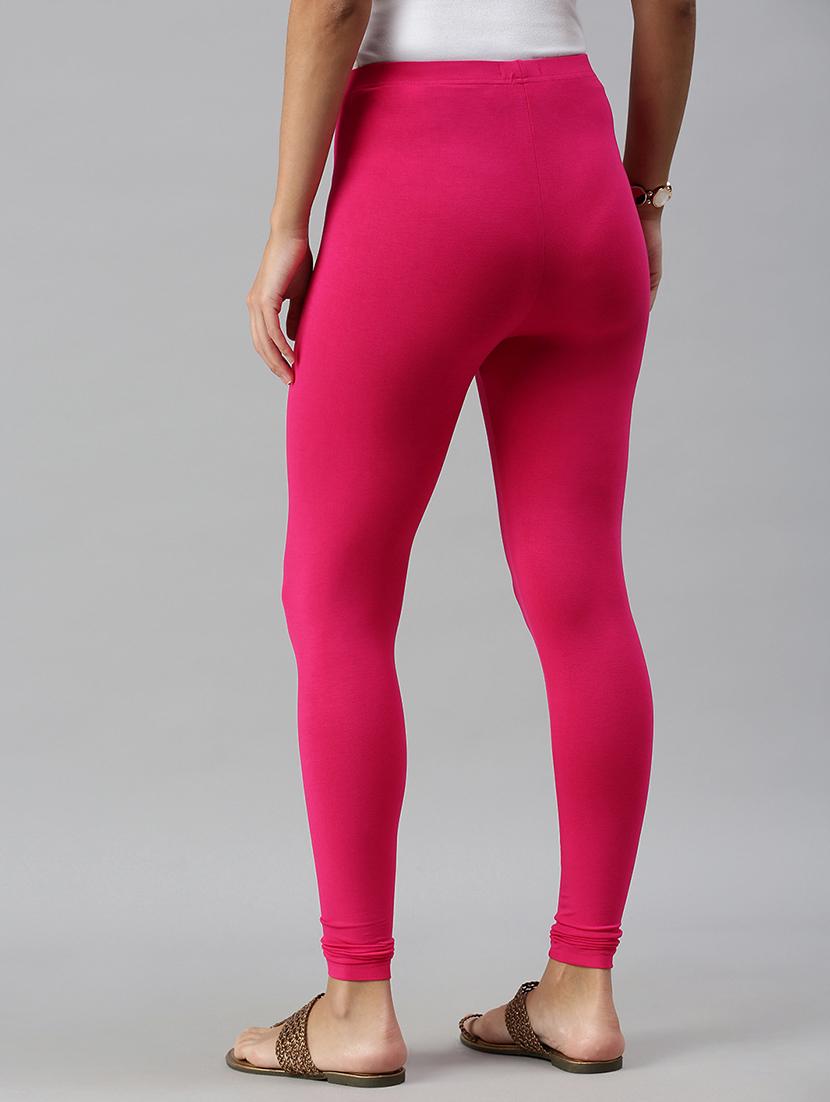 pink solid legging - 18025018 - Standard Image - 1