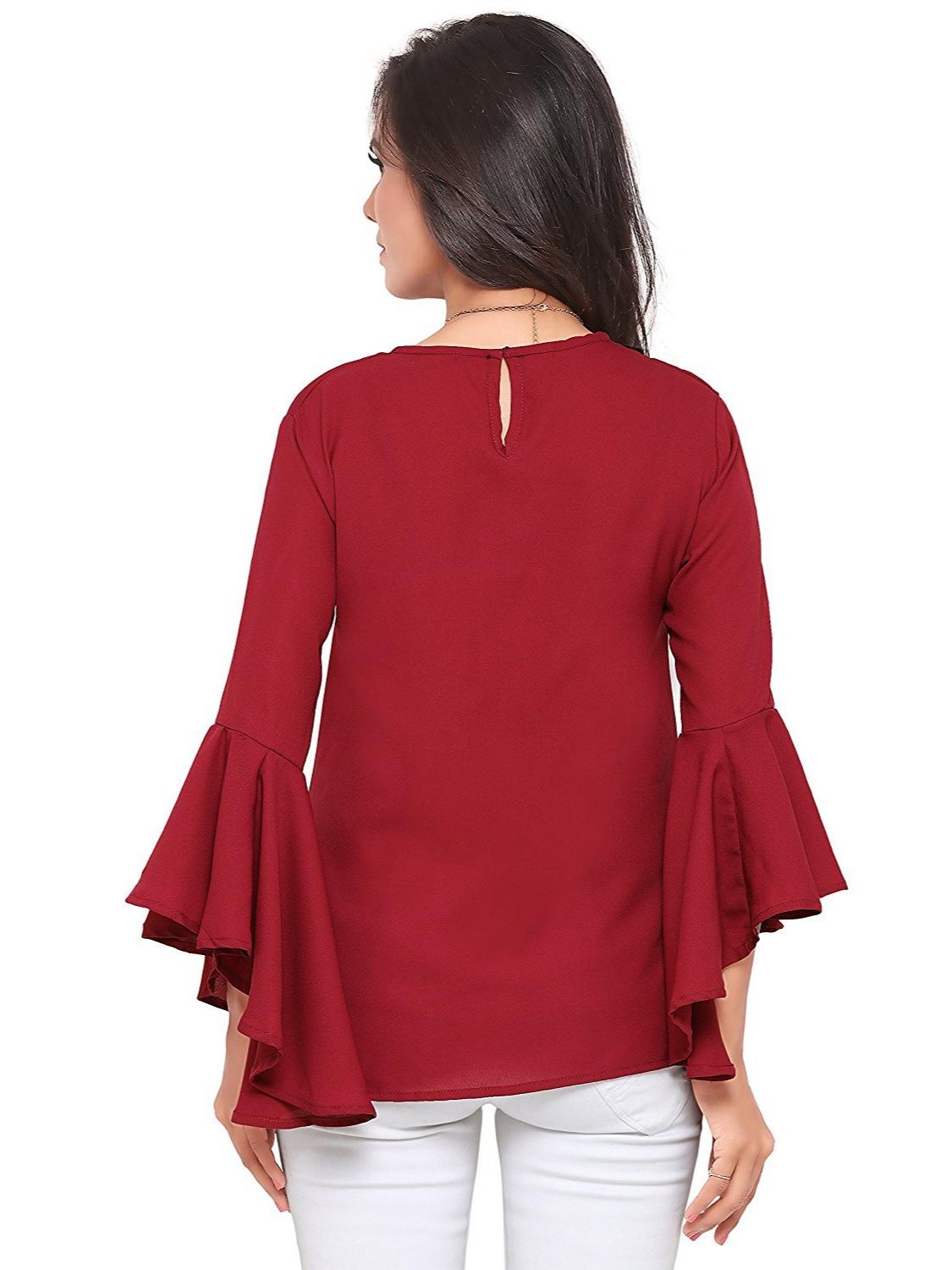 cotrel rayon bell sleeves top  - 18025143 -  Standard Image - 1