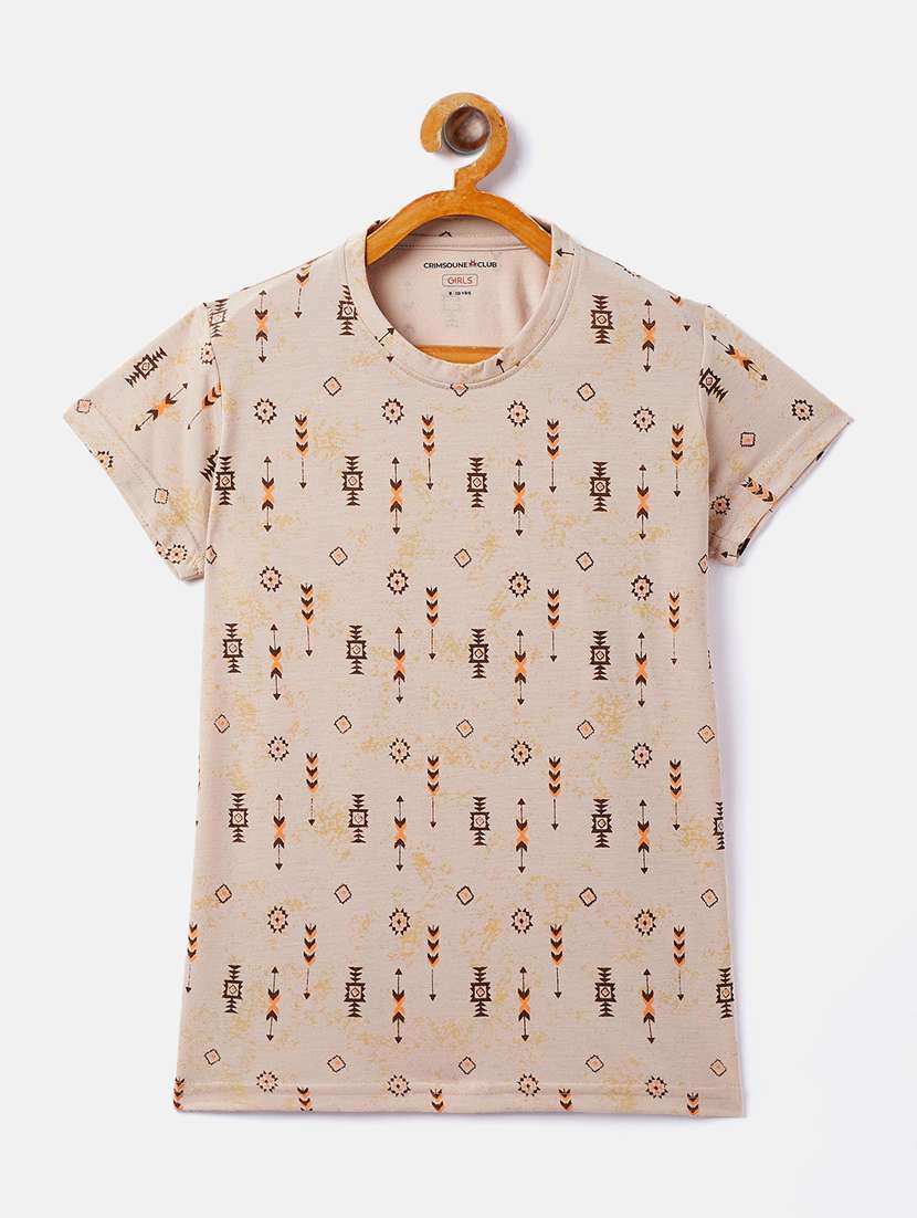 round neck printed regular tee 