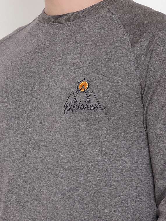 mens placement print sweatshirt - 18025356 -  Standard Image - 4