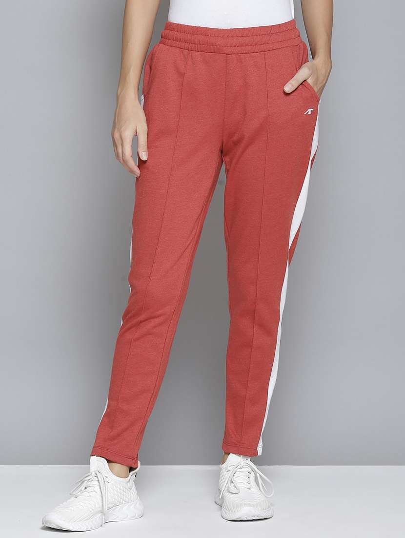 mid rise side taped track pant