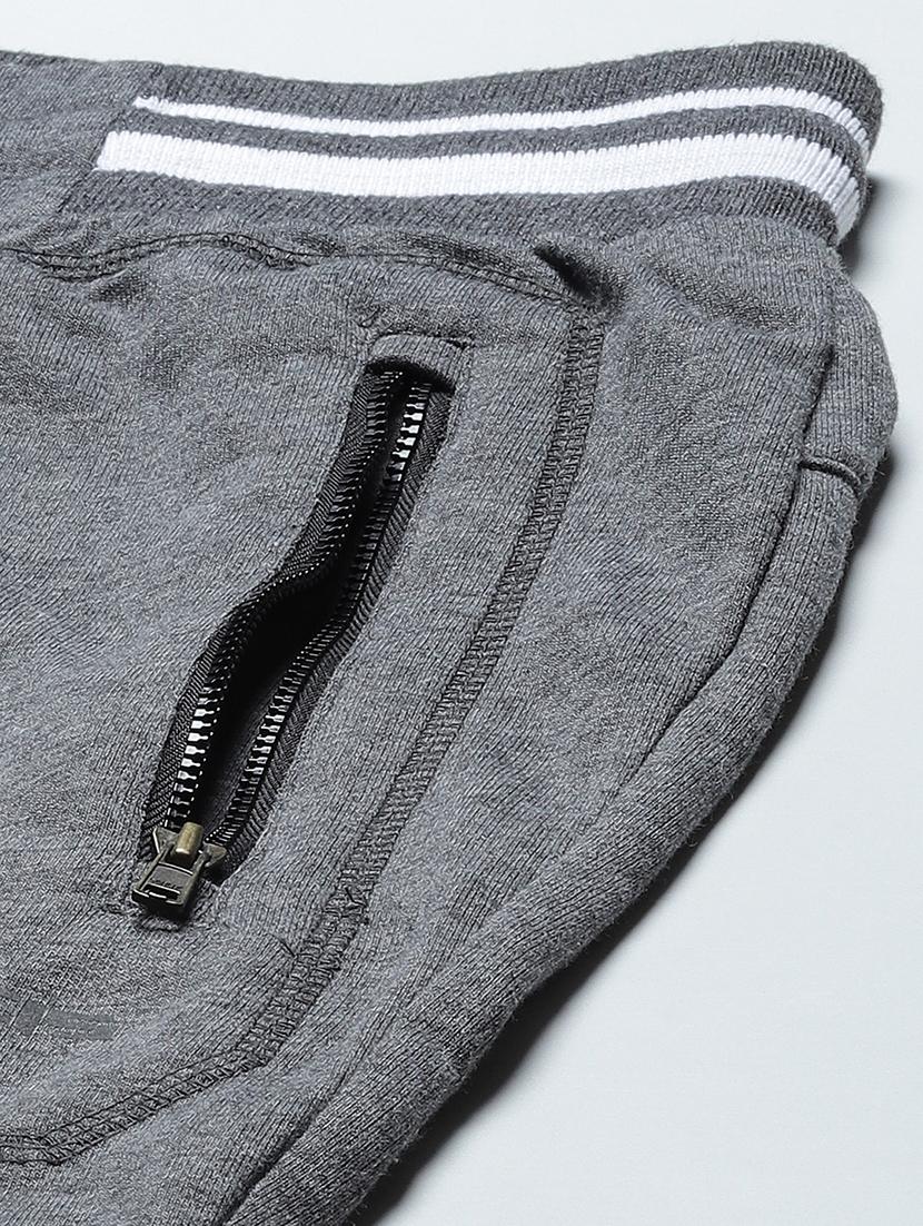 grey solid full length track pant - 18025720 - Standard Image - 4