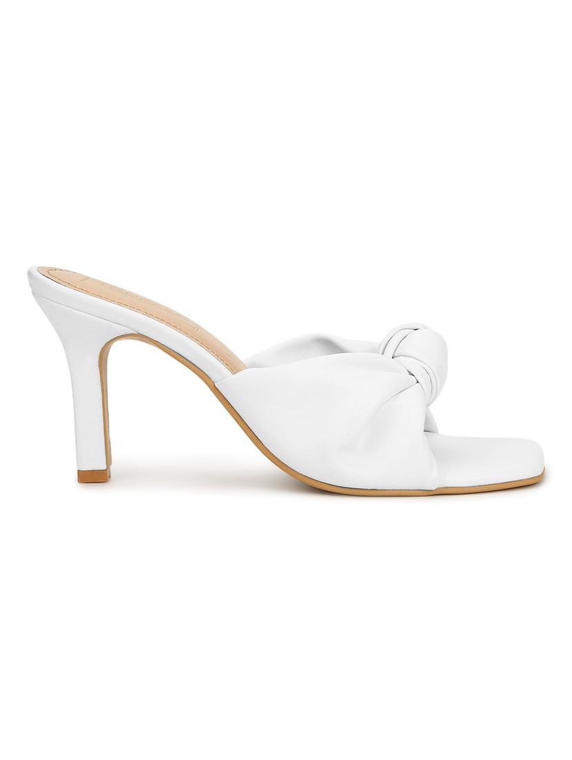 white pu mules sandals - 18025856 - Standard Image - 1