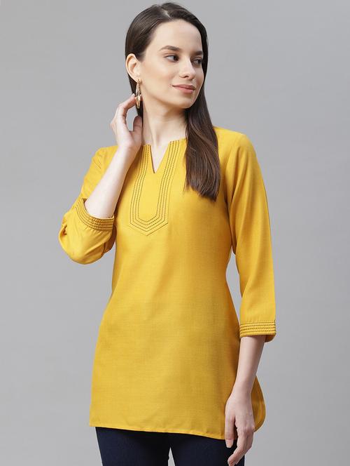 women's a line notch neck top - 18025958 - Standard Image - 0