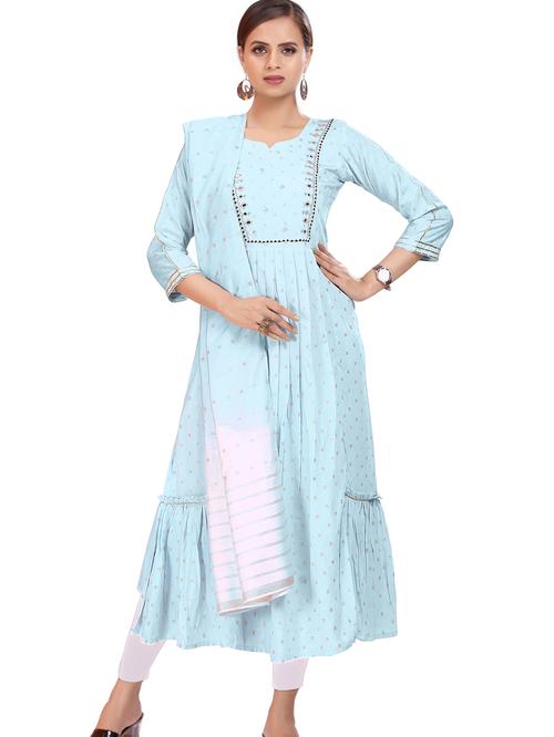 women's flared kurta - 18026285 -  Standard Image - 0