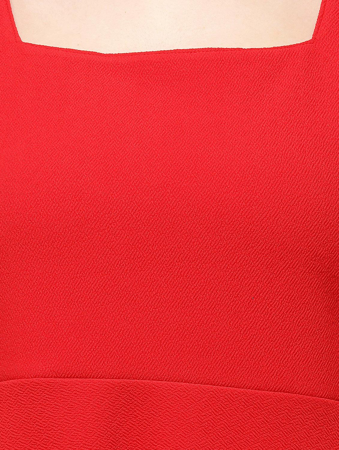 square neck a-line dress - 18026711 - Standard Image - 4