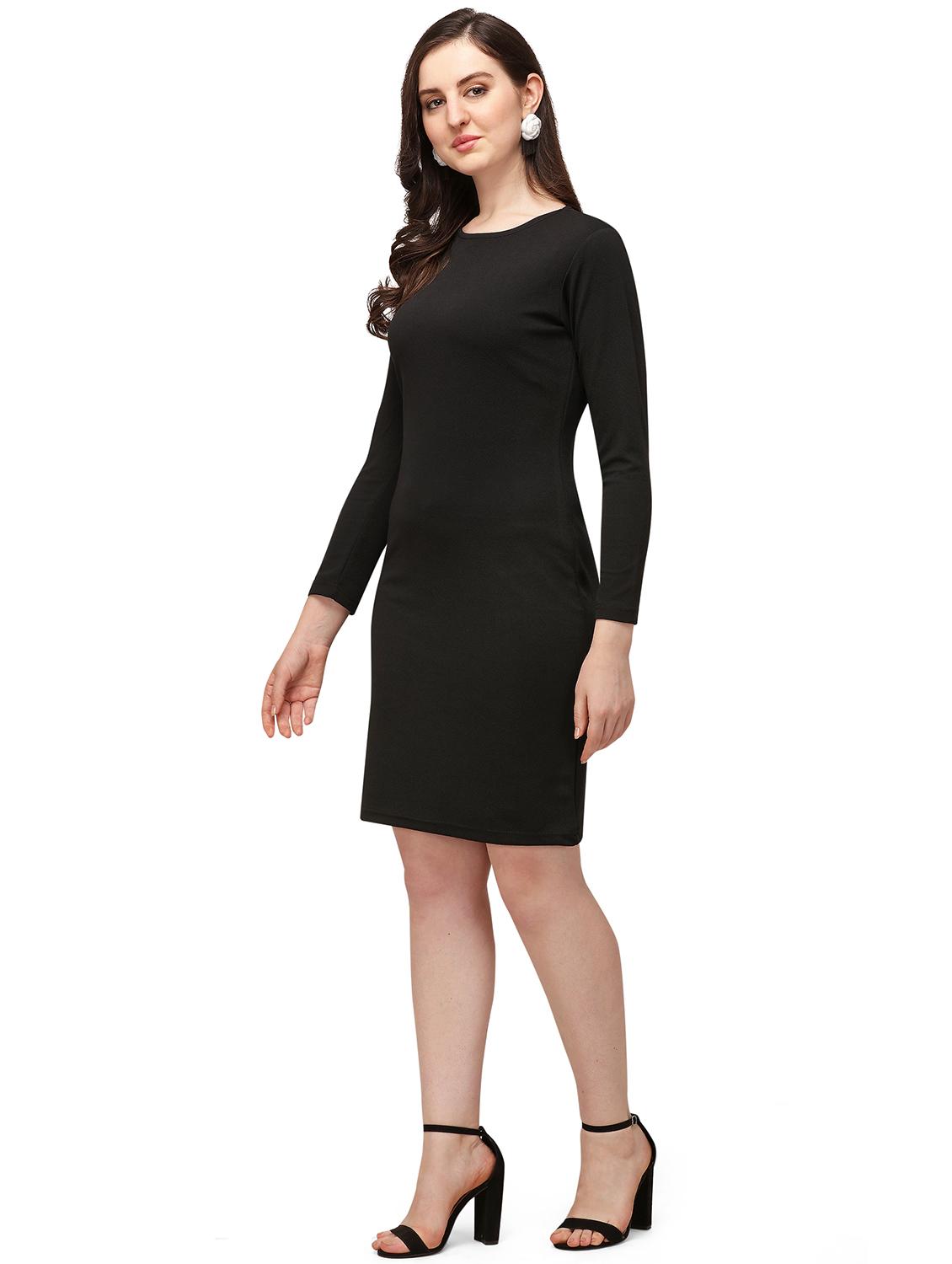 round neck bodycon dress - 18026712 - Standard Image - 1