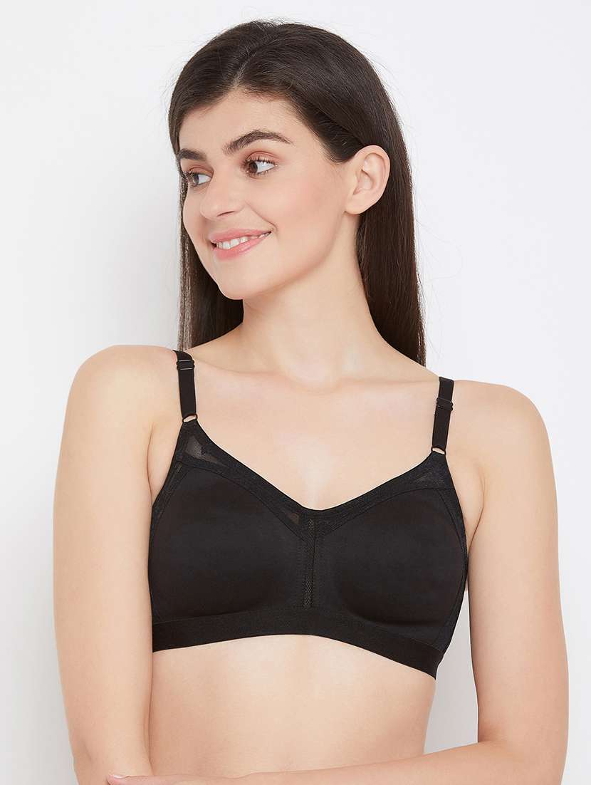 black solid t-shirt bra