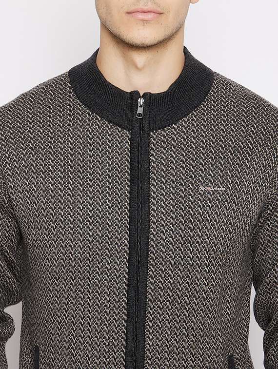 grey color men's jacket - 18028127 - Standard Image - 4