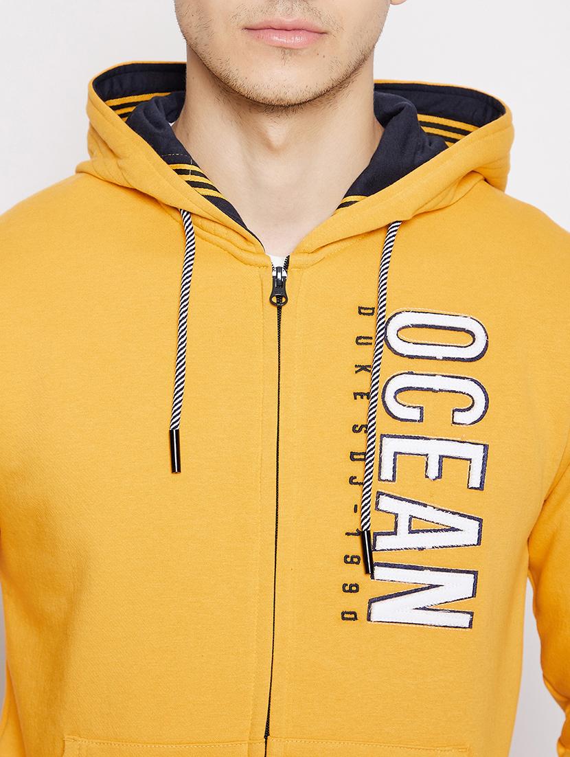 yellow cotton blend front print sweatshirt - 18028136 - Standard Image - 4