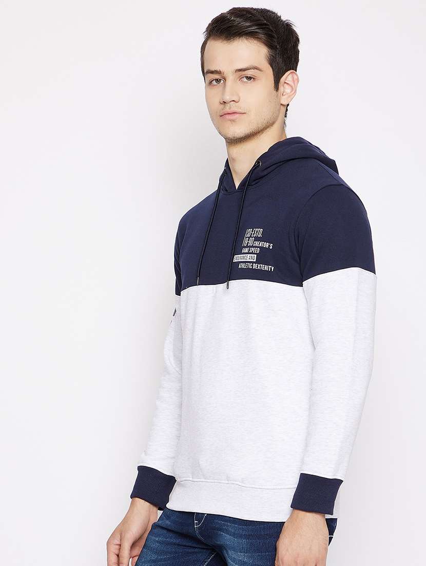 navy blue cotton blend sweatshirt - 18028137 -  Standard Image - 1