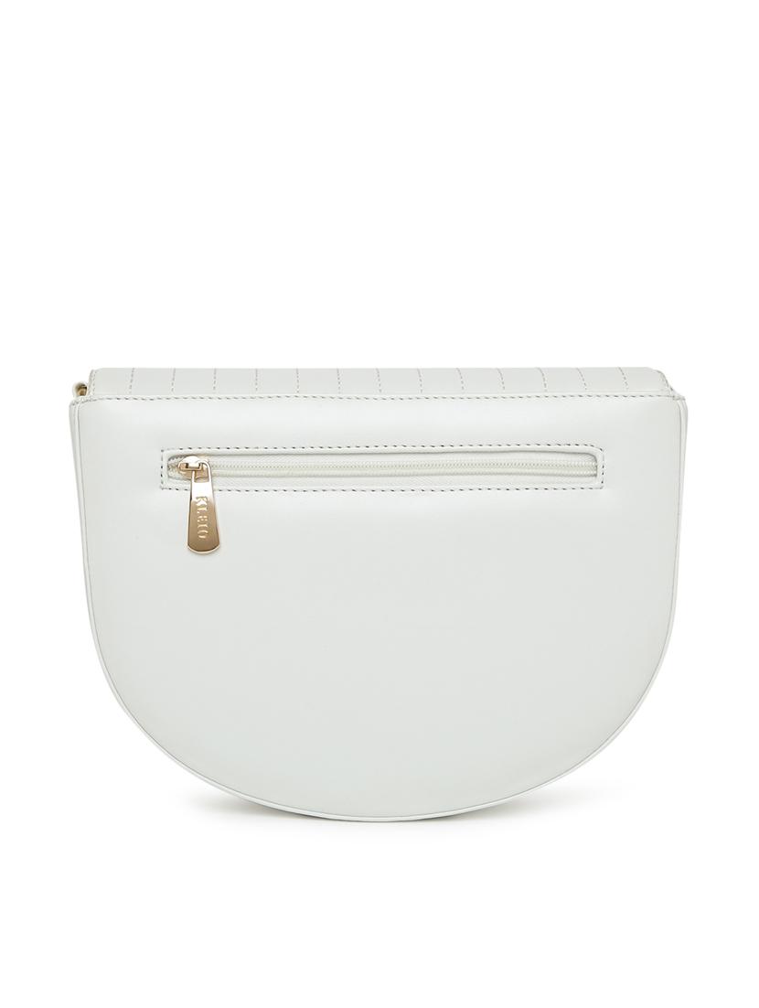 white leatherette (pu) sling bag - 18028901 - Standard Image - 1