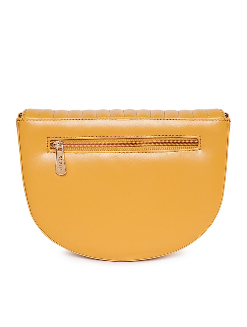yellow leatherette (pu) sling bag - 18028903 - Standard Image - 1