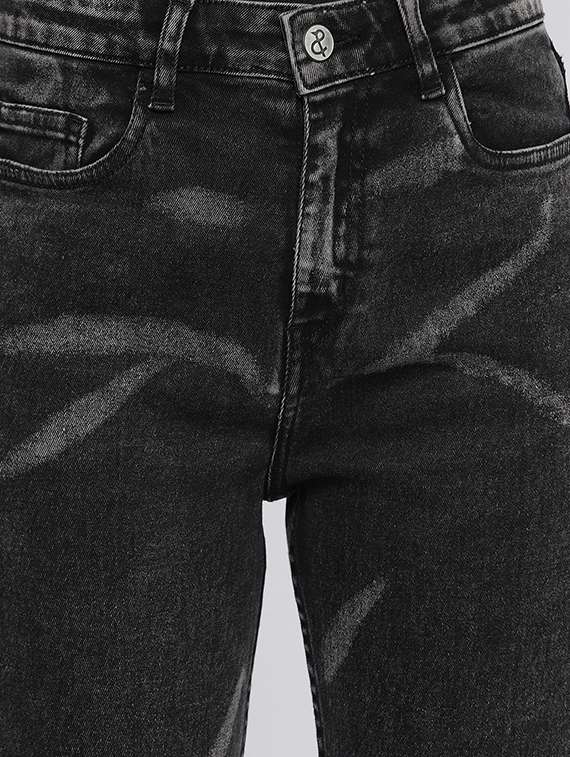 women's laser print slim fit jeans - 18029113 -  Standard Image - 4