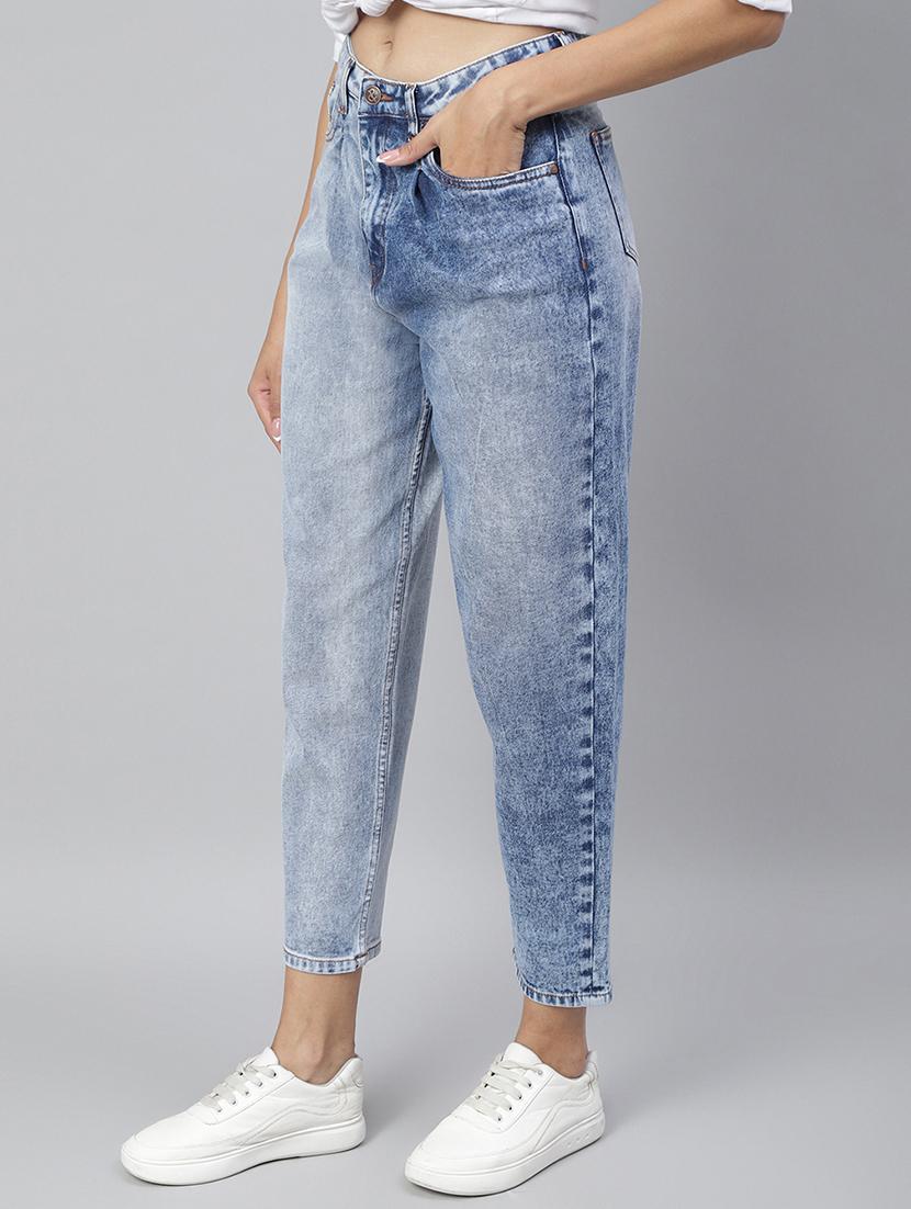 mid rise acid washed denim jean - 18029114 - Standard Image - 1