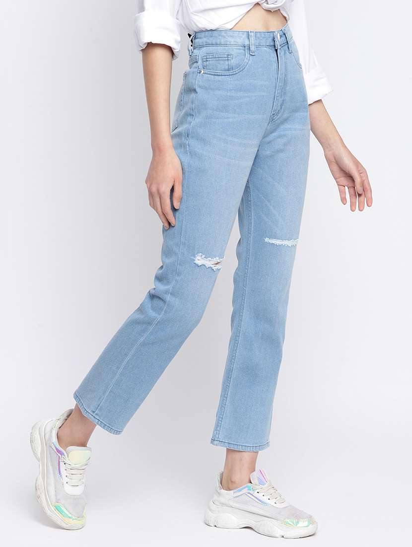 women's slash knee bootcut jeans - 18029123 -  Standard Image - 1