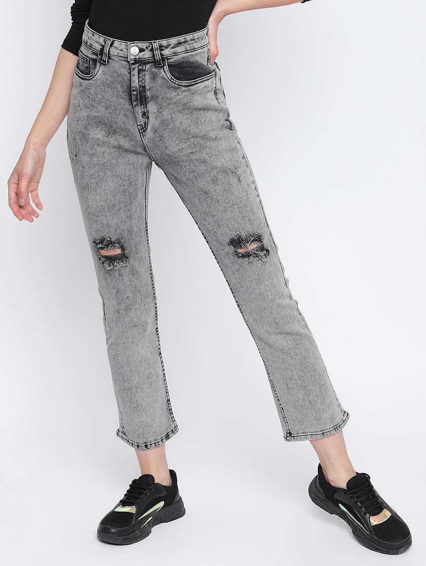women's distress slim fit jeans