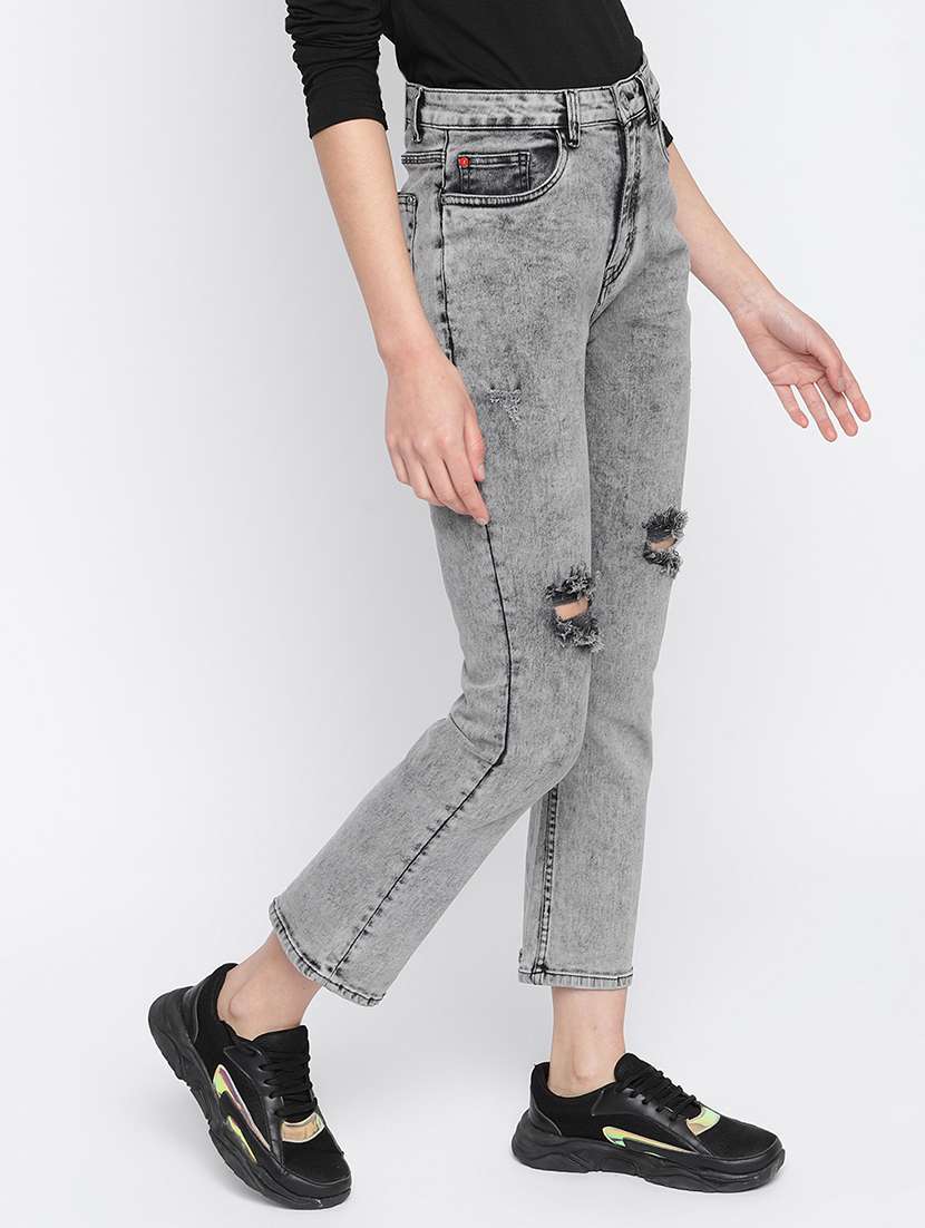 women's distress slim fit jeans - 18029124 -  Standard Image - 1