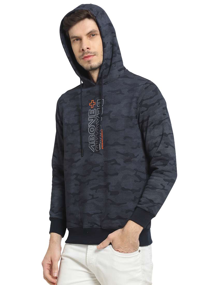 dark blue color men's hooded jacket - 18029344 -  Standard Image - 1