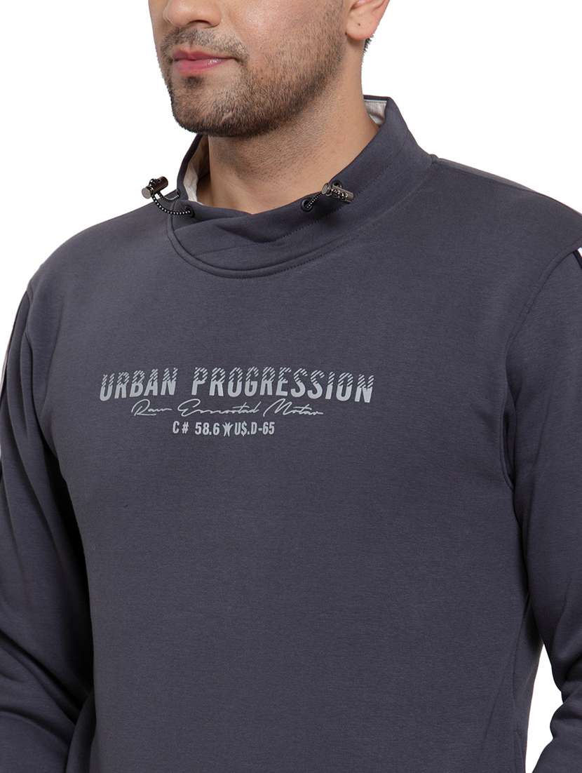 grey cotton front print sweatshirt - 18029354 - Standard Image - 4
