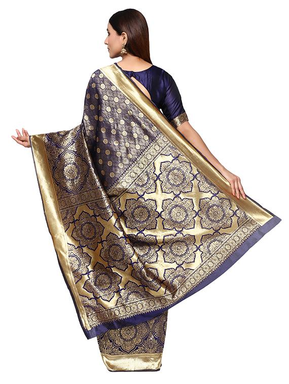 jacquard work banarasi saree with blouse - 18029404 - Standard Image - 1