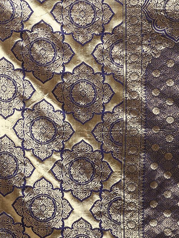 jacquard work banarasi saree with blouse - 18029404 - Standard Image - 4