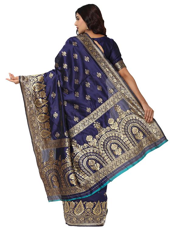 jacquard work banarasi saree with blouse - 18029407 -  Standard Image - 1