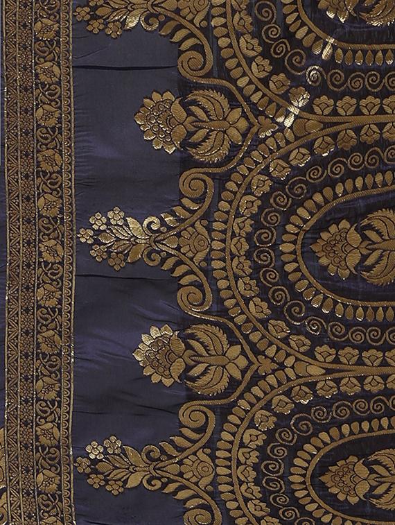 jacquard work banarasi saree with blouse - 18029407 - Standard Image - 4