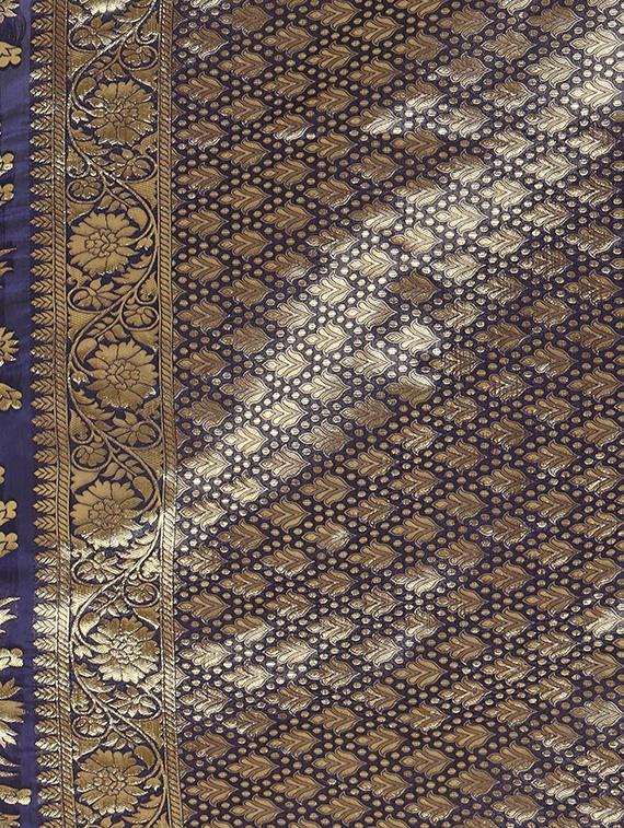 jacquard work banarasi saree with blouse - 18029409 - Standard Image - 4