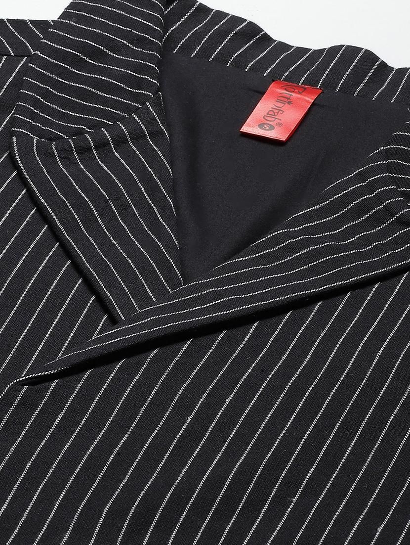 lapel neck striped formal blazer - 18029738 - Standard Image - 4