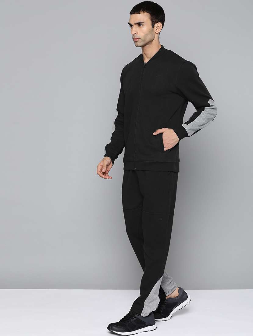 black color block track suit - 18030050 -  Standard Image - 1