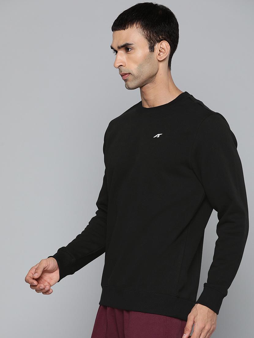 black solid sweatshirt - 18030055 - Standard Image - 1