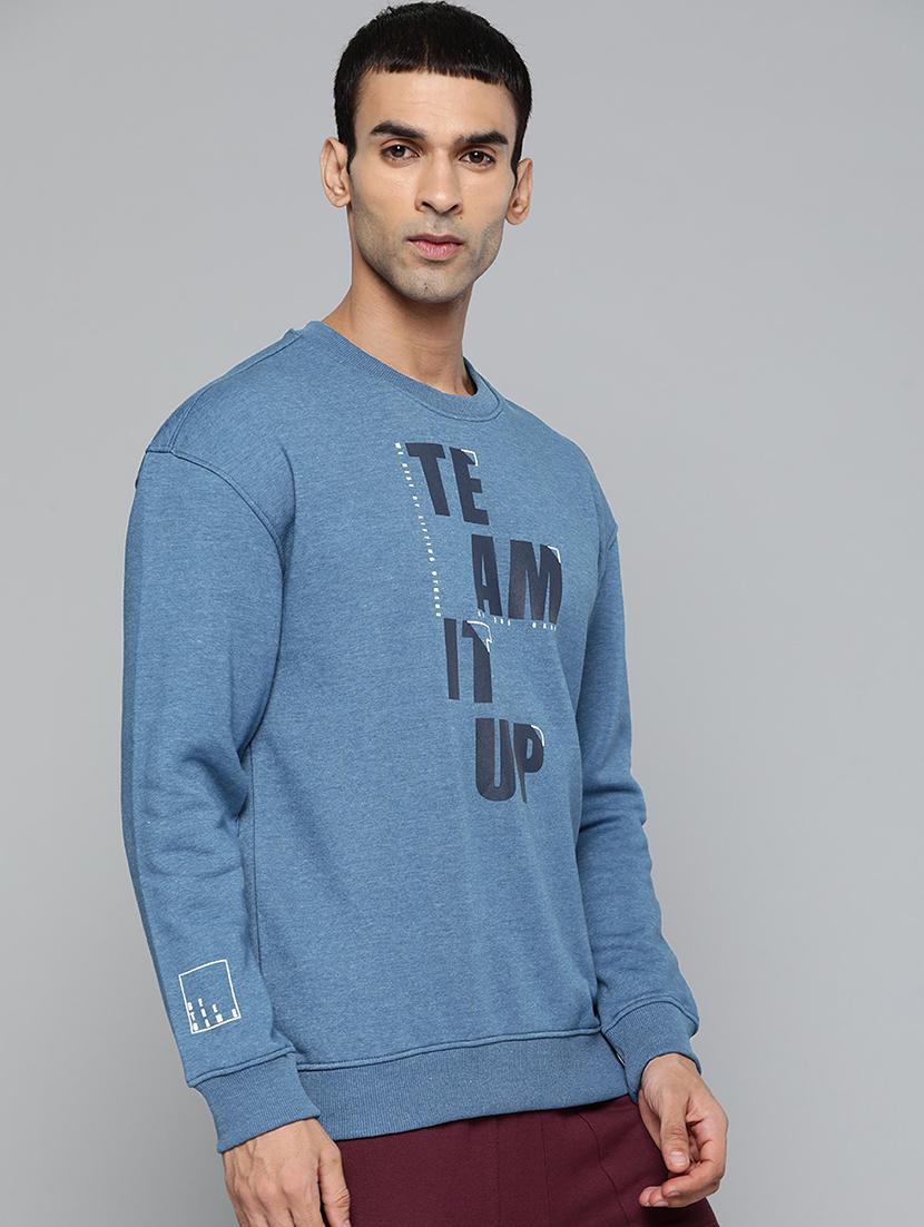 blue printed sweatshirt - 18030057 -  Standard Image - 1