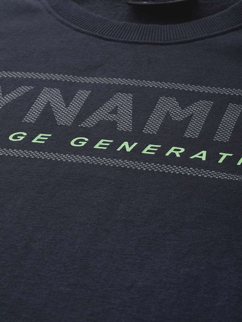 navy blue printed sweatshirt - 18030058 - Standard Image - 4